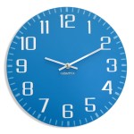 Lesbare Wanduhr FACILE blau 30cm