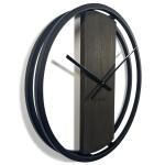 Eichenuhr LOFT OVAL Metall 3d wenge