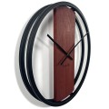 Zegar ścienny drewniany LOFT OVAL mahoń 50cm