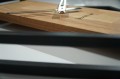 Zegar ścienny drewniany do salonu LOFT HEXAGON 50cm  zoom3