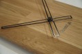 Zegar ścienny drewniany do salonu LOFT HEXAGON 80cm zoom1