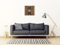 Zegar ścienny drewniany LAMELE SQ 60cm