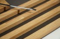 Zegar ścienny drewniany LAMELE SQ 60cm