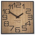 Zegar ścienny do salonu DIGITS dębowy 40cm produkt 2