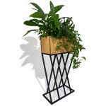 Flowerbed Shape OAK 42x22x80 cm