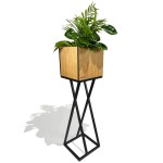 Flowerbed Shape OAK 22x22x80 cm