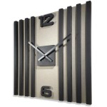 Wanduhr Schwarz LAMELE SQ 60cm