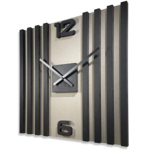 Wanduhr Schwarz LAMELE SQ 60cm