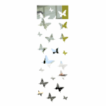 Acrylic mirror curtain butterflies