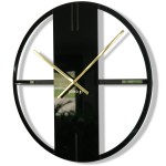 Metallwanduhr schwarz Unique 50cm
