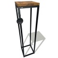 Konsola loftowa czarna 20x80x20cm pojedyncza