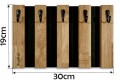Drewniany wieszak na klucze Lamele 30cm
