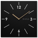 Scandic quadratische Wanduhr 30 cm schwarz