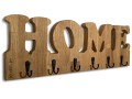 Drewniany wieszak na ścianę HOME Dębowy 50cm