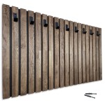 Holzkleiderbügel mit Lamellen 100cm braun