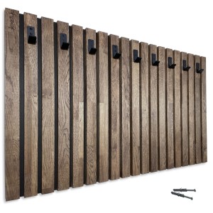 Holzkleiderbügel mit Lamellen 100cm braun