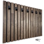 Holzkleiderbügel mit Lamellen 80cm braun