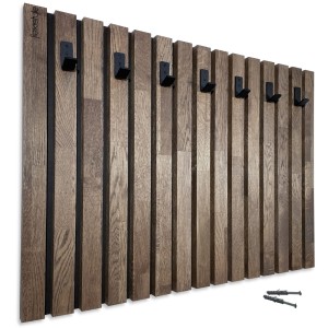 Holzkleiderbügel mit Lamellen 80cm braun