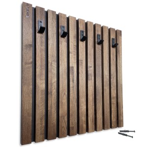 Holzkleiderbügel mit Lamellen 60cm braun