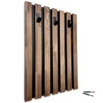 Holzkleiderbügel mit Lamellen 40cm Braun
