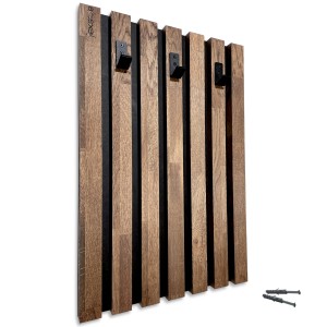 Holzkleiderbügel mit Lamellen 40cm Braun