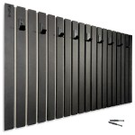 Holzkleiderbügel mit Lamellen 100cm Schwarz