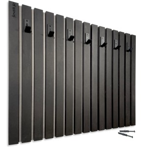Holzkleiderbügel mit Lamellen 80cm Schwarz