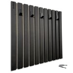 Holzkleiderbügel mit Lamellen 60cm Schwarz