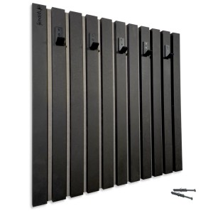 Holzkleiderbügel mit Lamellen 60cm Schwarz