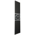 Czarny panel Zegar w Lamelach 155x30cm