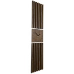 Wall decoration with clock Lamellas 160x30cm brown