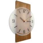 Holzwanduhr „Geometrisch“ 40cm, weiß, mattiert