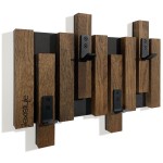 Wall-Mounted Clothes Rack Lamele Mini Brown