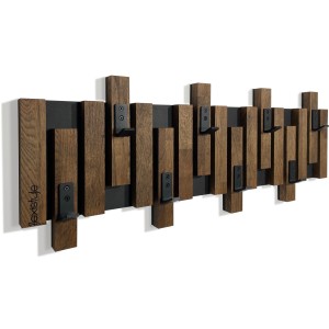 Wall-Mounted Clothes Rack Lamele Mini 80 cm Brown