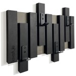 Black Wall-Mounted Clothes Rack Lamele Mini 40cm