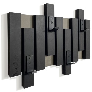 Black Wall-Mounted Clothes Rack Lamele Mini 40cm