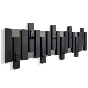 Black Wall-Mounted Clothes Rack Lamele Mini 80 cm