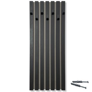 Wooden Modular Clothes Hanger - Lamellas 98cm  Black