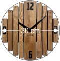 Zegar ścienny drewniany Symetria 30cm dębowy