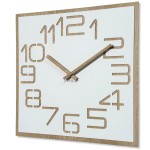 DIGITIS Wanduhr aus Eichenholz 50cm weiß