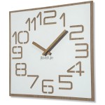 DIGITIS Wanduhr aus Eichenholz 40cm weiß