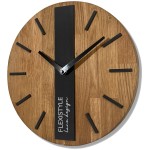 Holzwanduhr Eiche Klassik 30 cm Schwarz