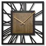 Holzwanduhr Loft Adulto – Quadrat 50 × 50 cm