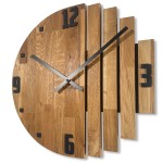 Oak Wall Clock Asymmetry 50cm