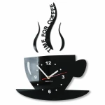 Moderne Küchenuhr Tasse Schwarz