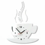 Moderne Küchenuhr Tasse Weiß