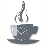 Moderne Küchenuhr Tasse Grau