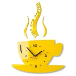 Moderne Küchenuhr Tasse Zitronengelb