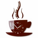 Moderne Küchenuhr Tasse Braun