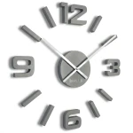 Wanduhr Grau DIY 3D 75cm